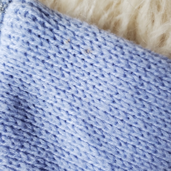 Vintage 80s Pastel Purple 3D Kawaii Metallic Glitter Embroidered Sweater Small - Picture 9 of 13